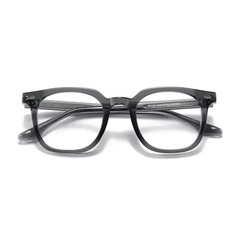 Square Light Brown Eyeglasses