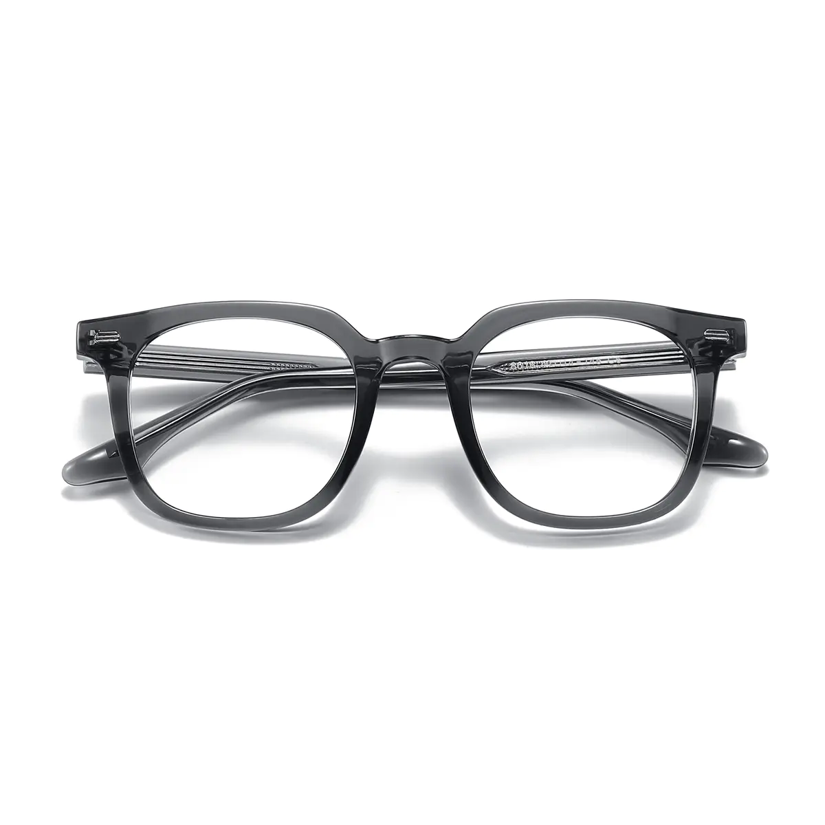 Square Light Brown Eyeglasses
