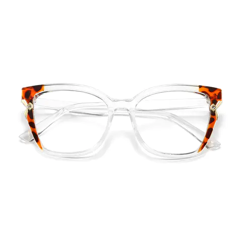 Cat-eye Tortoiseshell/Clear Eyeglasses