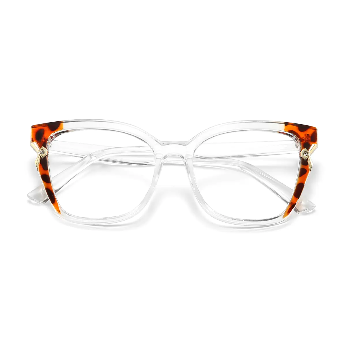 Cat-eye Tortoiseshell/Clear Eyeglasses