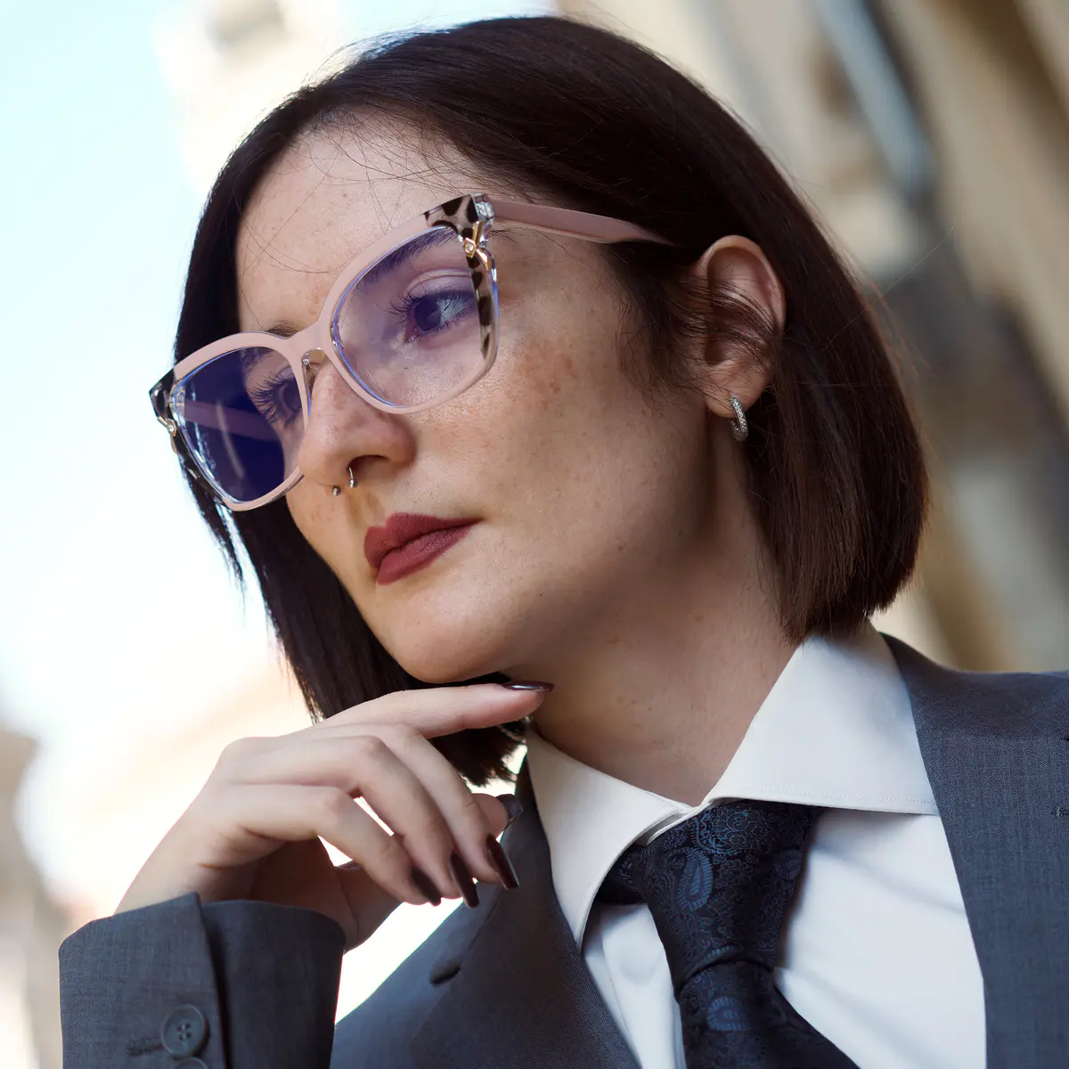 Cat-eye Tortoiseshell/Pink Eyeglasses