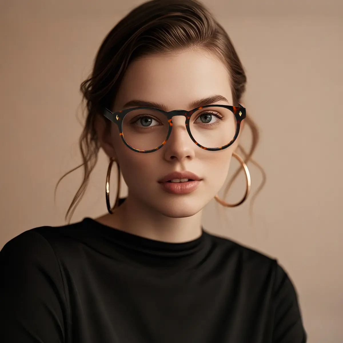 Round Tortoiseshell Eyeglasses