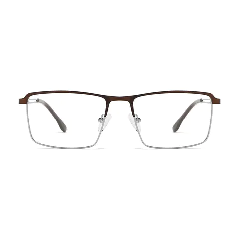 Rectangle Brown Eyeglasses