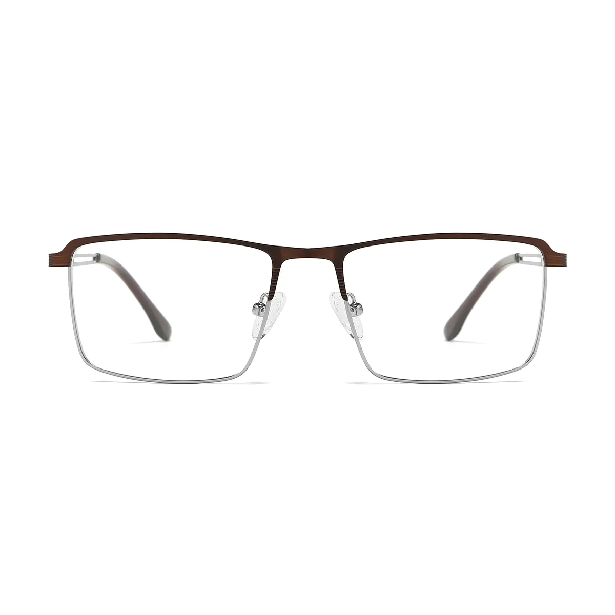 Rectangle Brown Eyeglasses