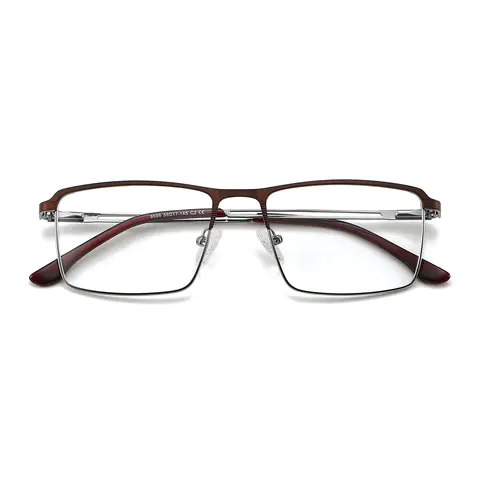 Rectangle Brown Eyeglasses
