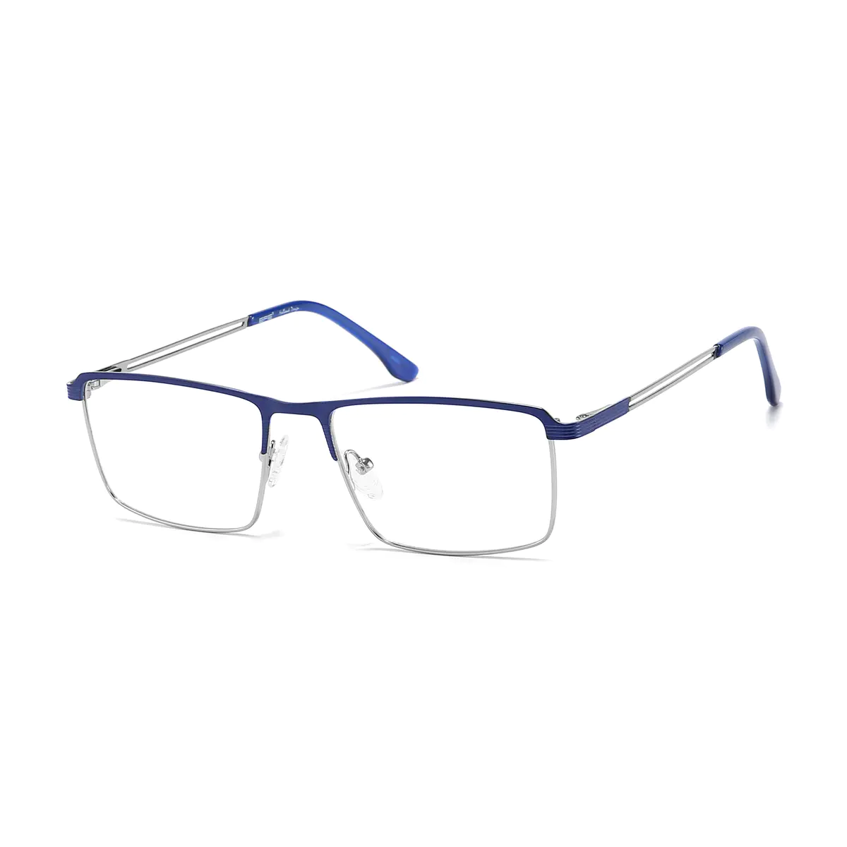 Rectangle Blue Eyeglasses