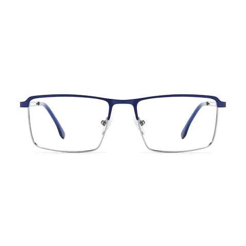 Rectangle Blue Eyeglasses