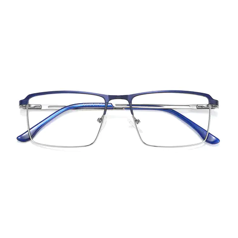 Rectangle Blue Eyeglasses