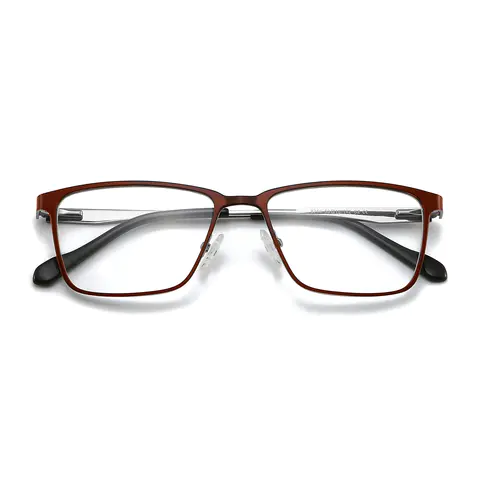 Rectangle Brown Eyeglasses
