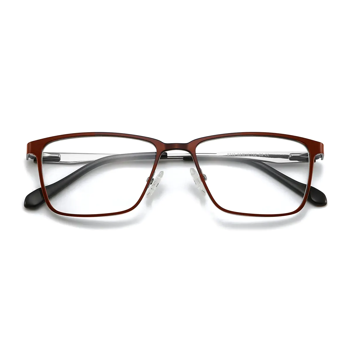 Rectangle Brown Eyeglasses
