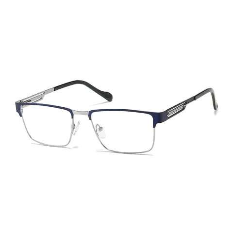 Rectangle Blue Eyeglasses