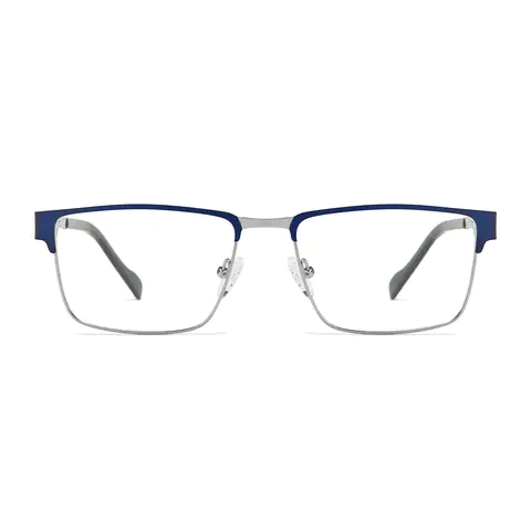 Rectangle Blue Eyeglasses
