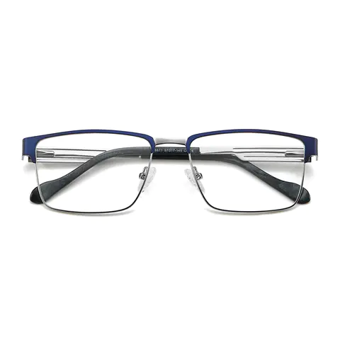 Rectangle Blue Eyeglasses