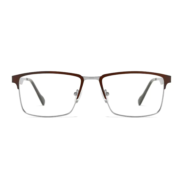 Rectangle Brown Eyeglasses