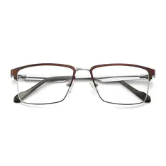 Rectangle Brown Eyeglasses