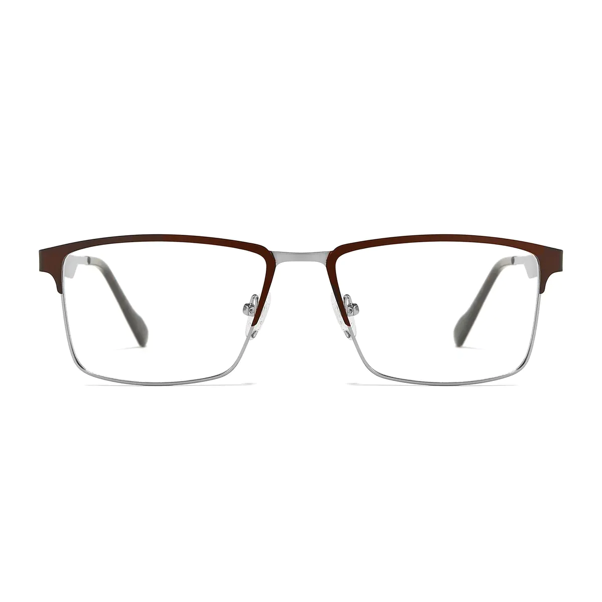 Rectangle Brown Eyeglasses