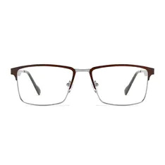 Rectangle Brown Eyeglasses