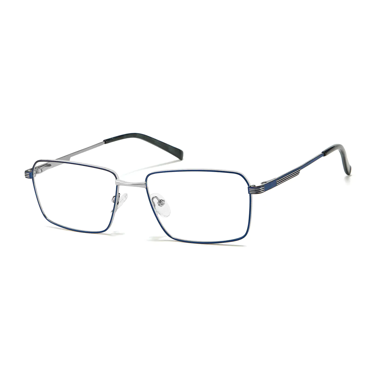 Rectangle Blue Eyeglasses