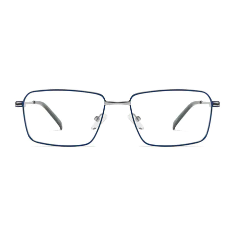 Rectangle Blue Eyeglasses