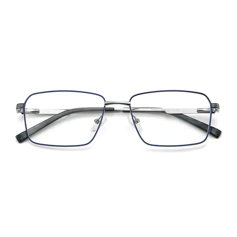Rectangle Blue Eyeglasses