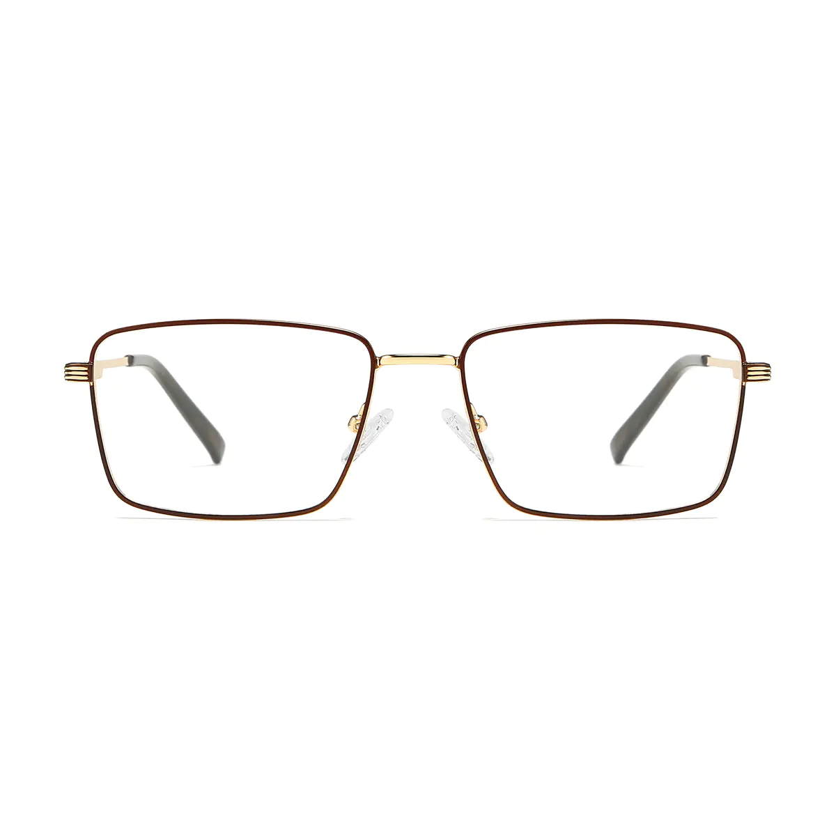 Rectangle Brown/Gold Eyeglasses