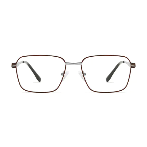 Rectangle Brown Eyeglasses