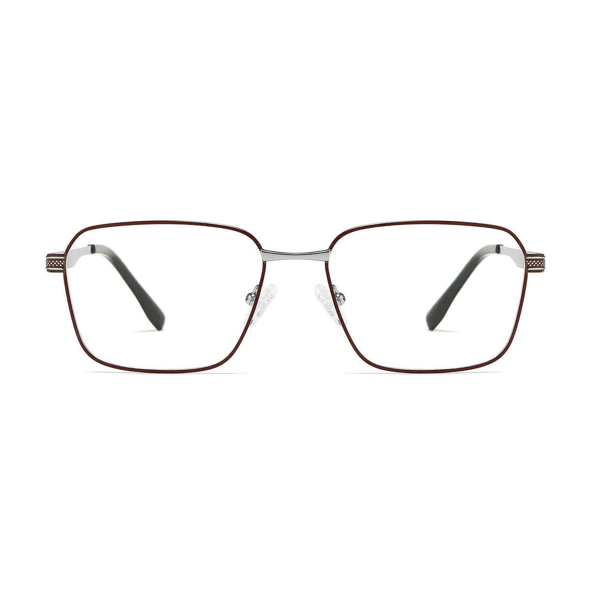 Rectangle Brown Eyeglasses