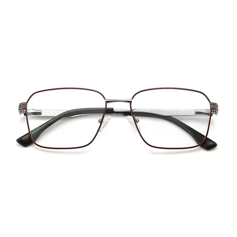 Rectangle Brown Eyeglasses