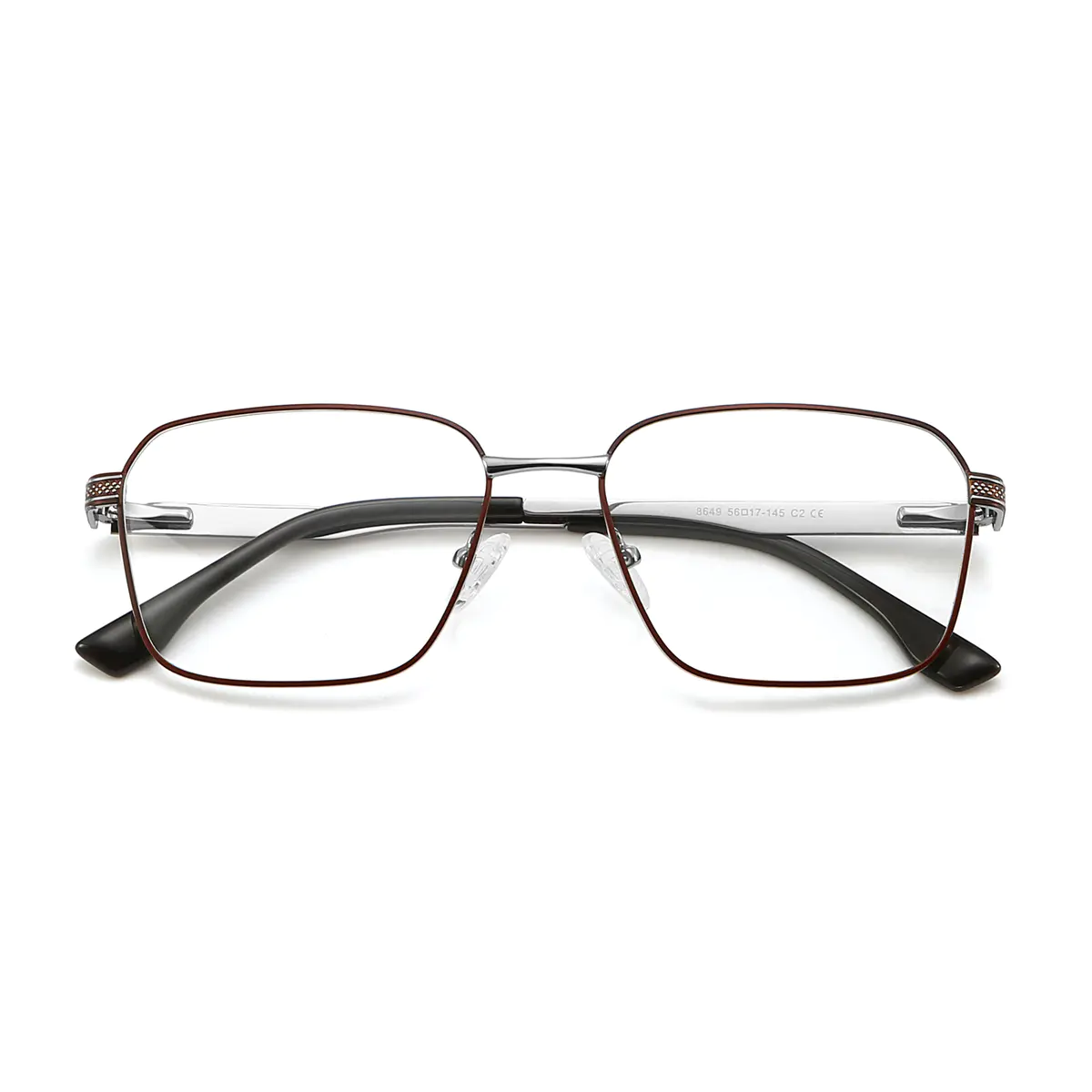 Rectangle Brown Eyeglasses