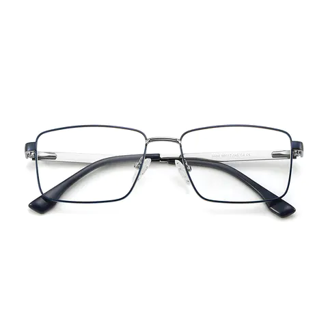 Rectangle Blue Eyeglasses