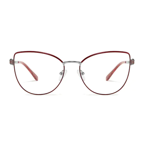 Oval Cat-eye Red