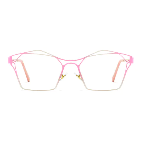Geometric Pink Eyeglasses