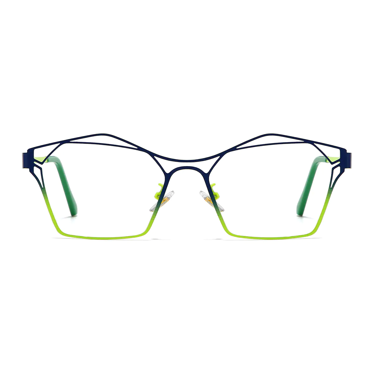 Geometric Blue/Green Eyeglasses