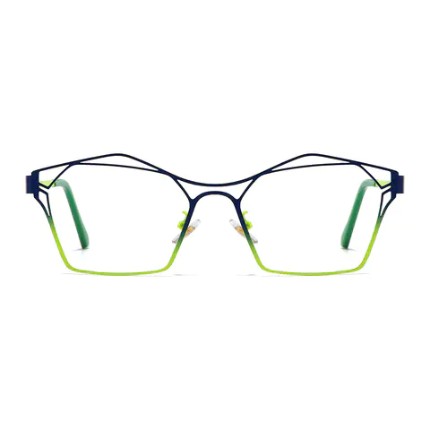 Geometric Blue/Green Eyeglasses