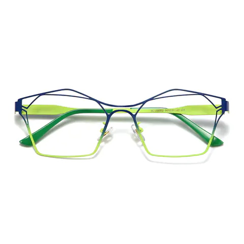 Geometric Blue/Green Eyeglasses