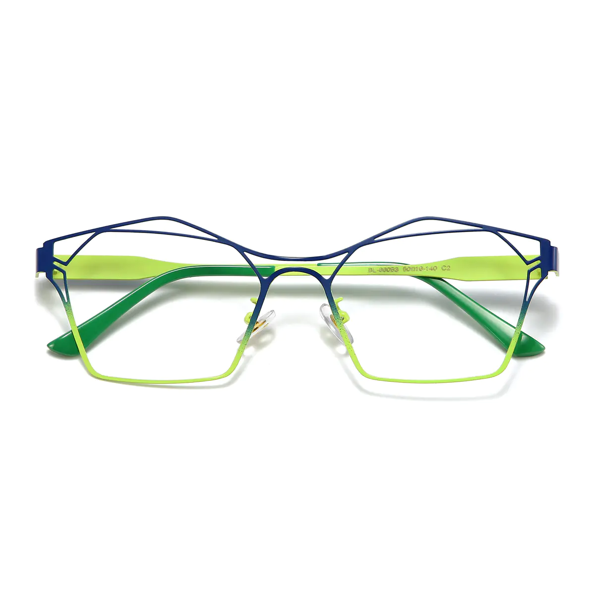 Geometric Blue/Green Eyeglasses