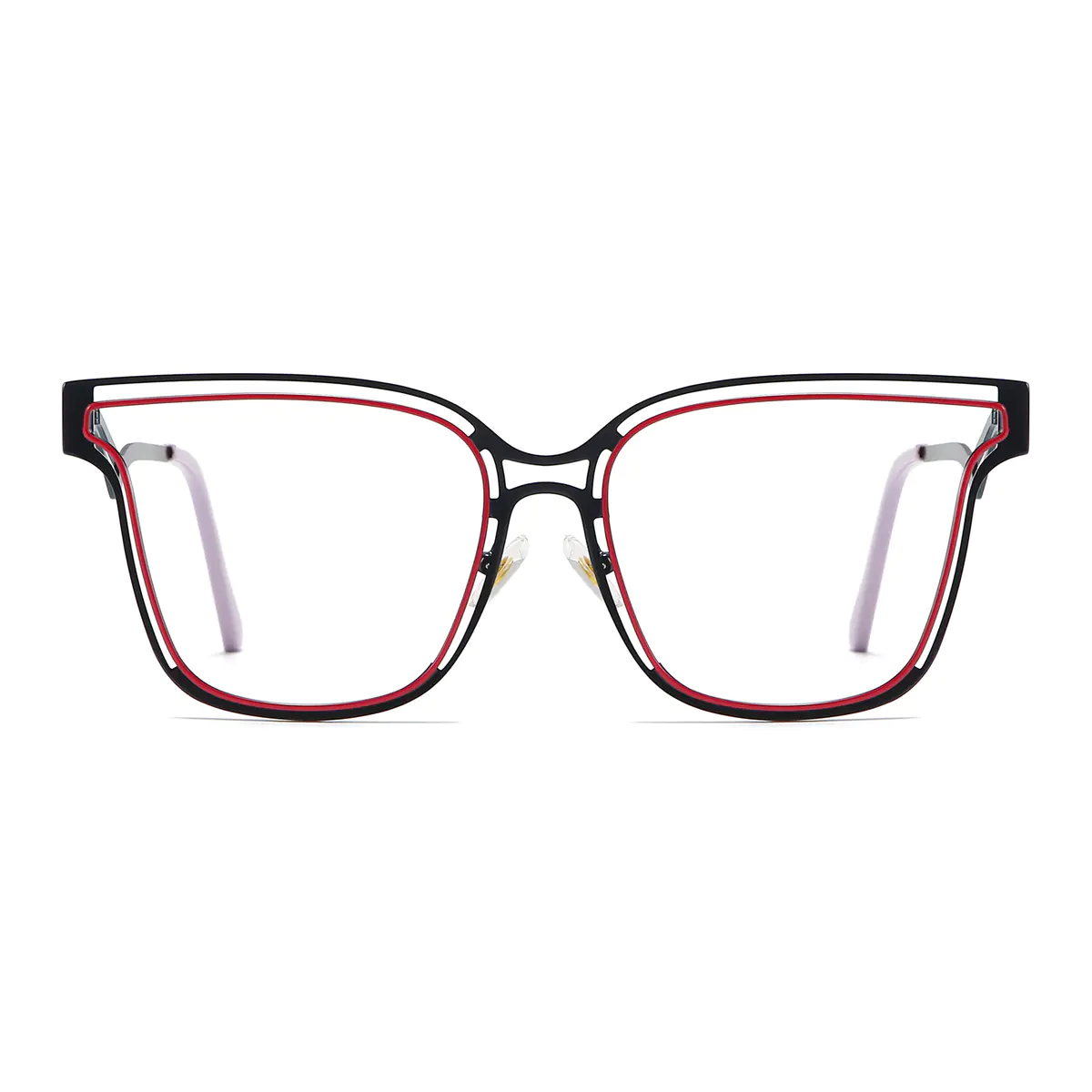Round Red/Black Eyeglasses