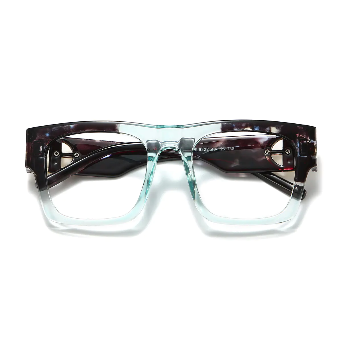Square Tortoiseshell/Blue Eyeglasses