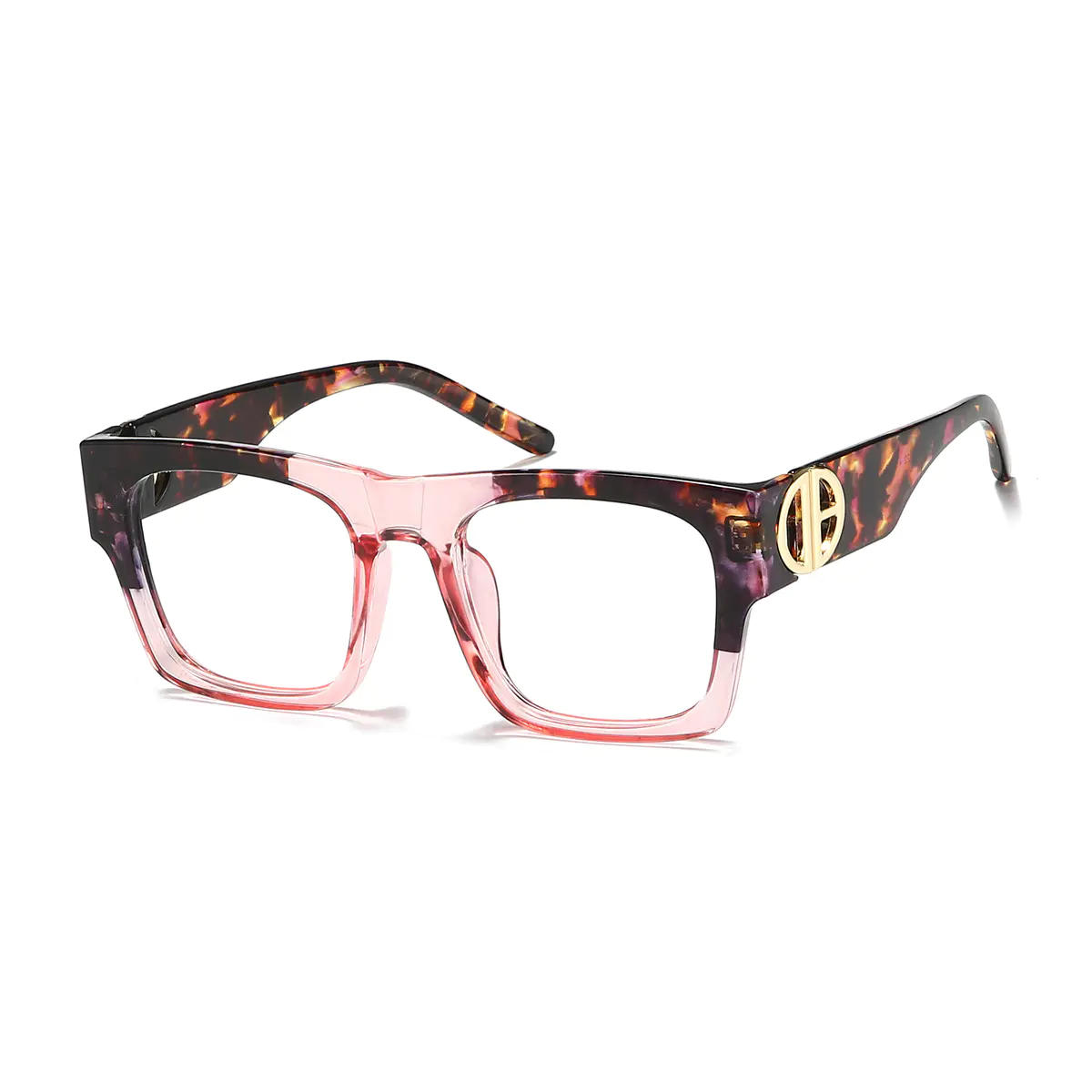 Square Ruby Tortoiseshell/Pink Eyeglasses