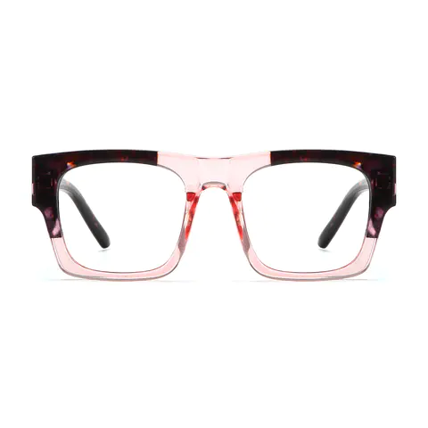 Square Ruby Tortoiseshell/Pink Eyeglasses