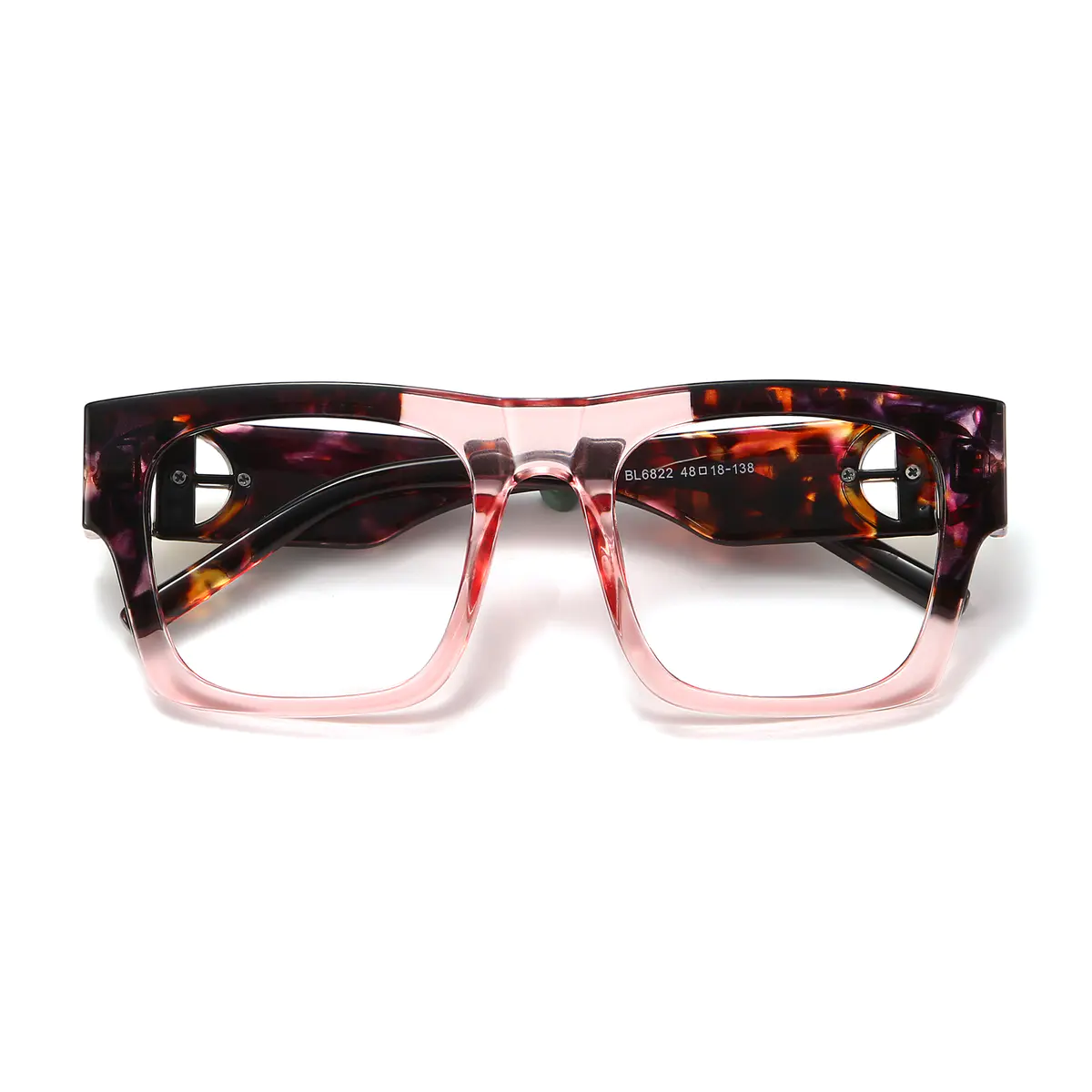 Square Ruby Tortoiseshell/Pink Eyeglasses