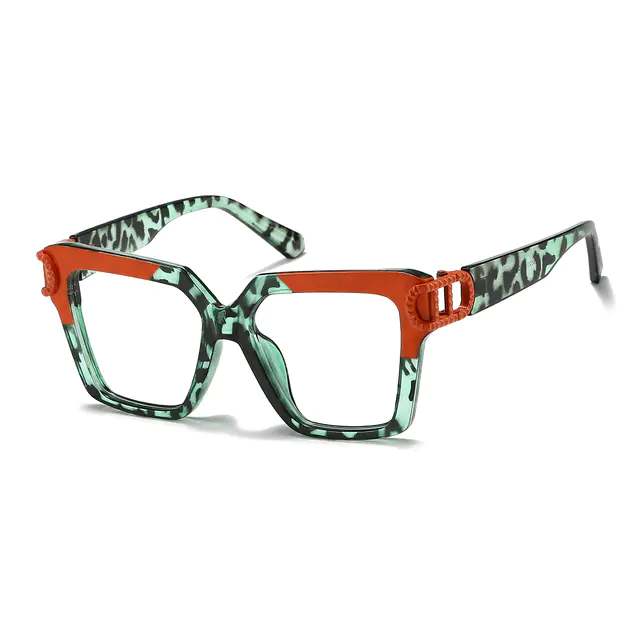 Square Tortoiseshell/Red Eyeglasses