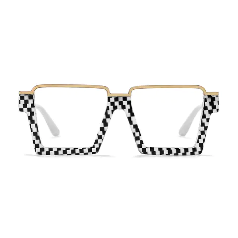 Square Black/White Eyeglasses