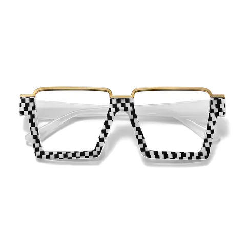 Square Black/White Eyeglasses