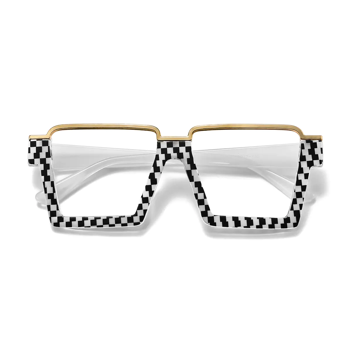 Square Black/White Eyeglasses