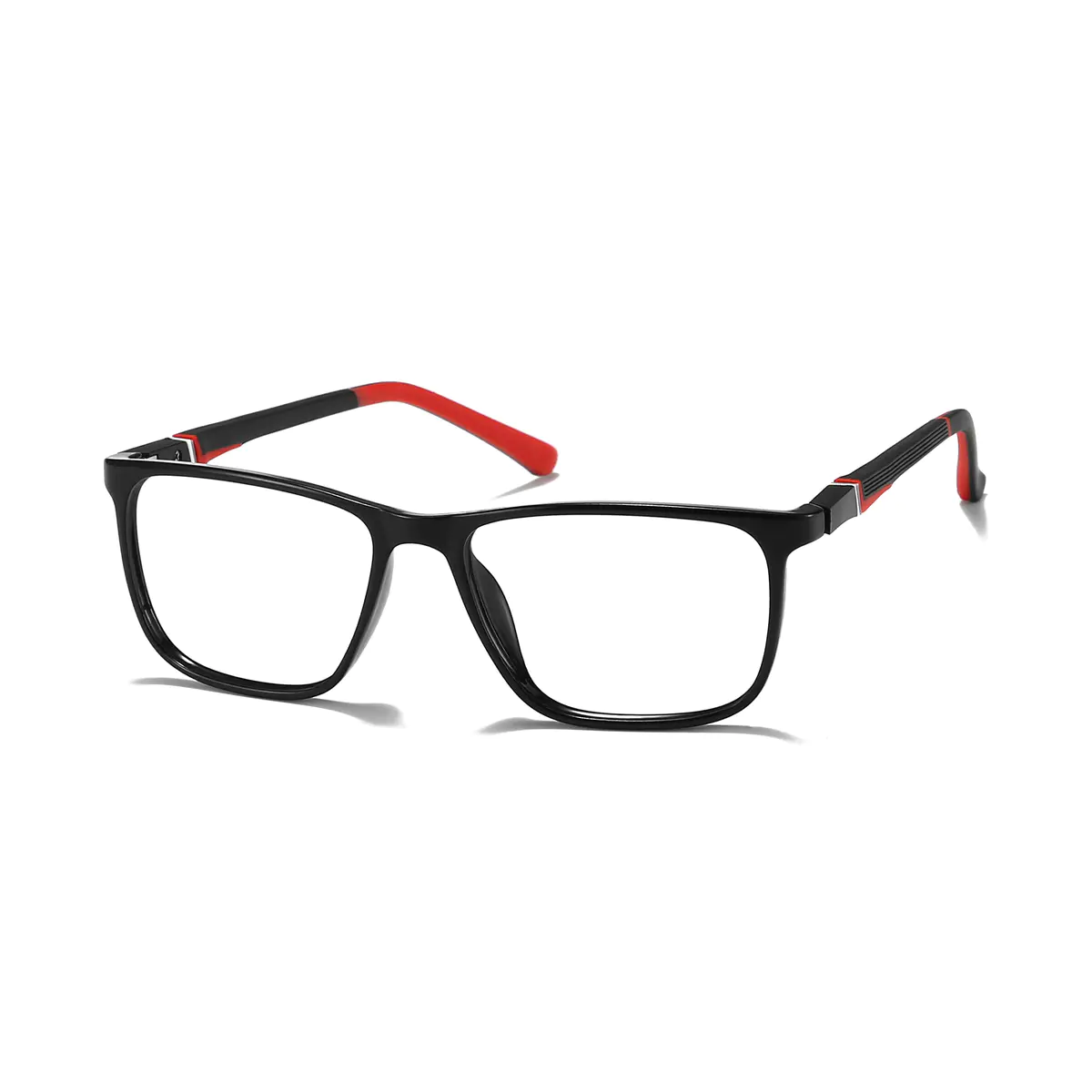 Rectangle Red/Black Eyeglasses