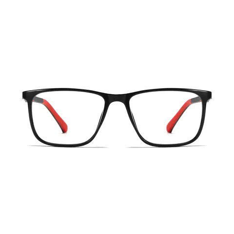 Rectangle Red/Black Eyeglasses