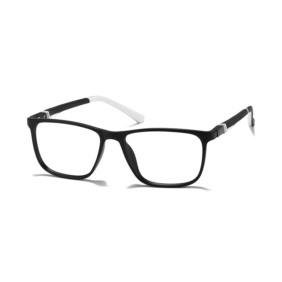 Rectangle Black/White Eyeglasses