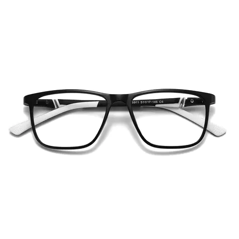 Rectangle Black/White Eyeglasses