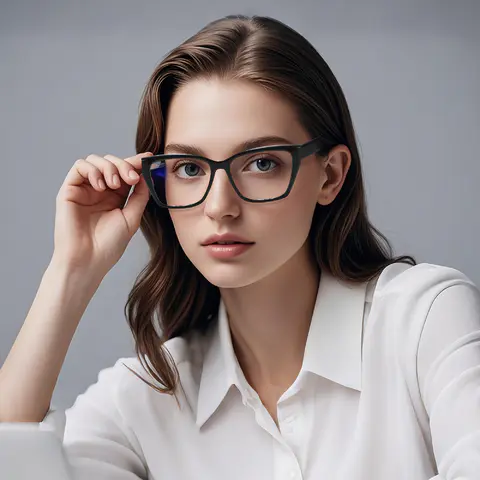 Rectangle Black Eyeglasses